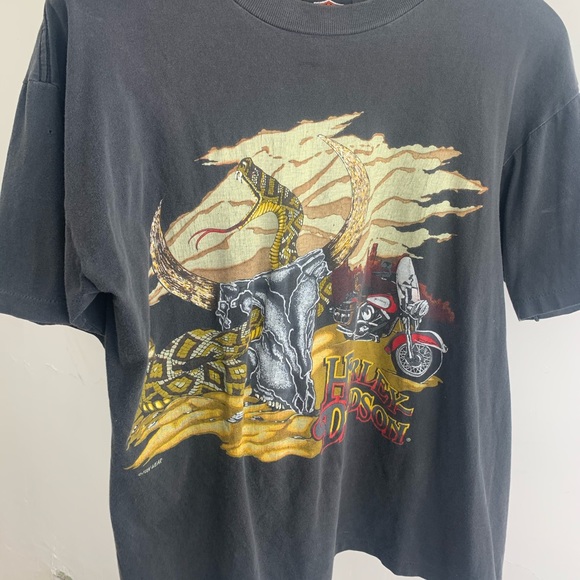 RARE ✨ 1970s Harley Davidson shirt Vintage snake - Picture 6 of 7